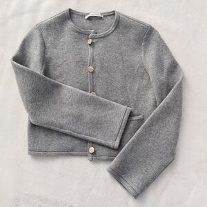 Abercrombie LuxeLoft Crew Sweater Jacket